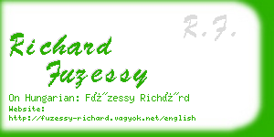 richard fuzessy business card